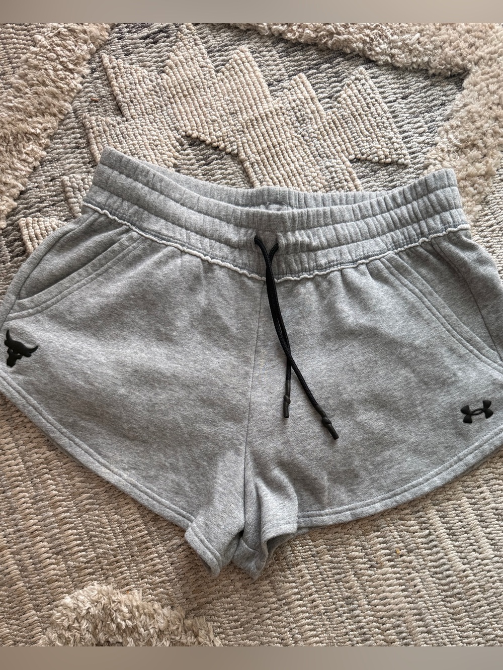 Under Armour Rock Light Gray Athletic Fleece Shorts
